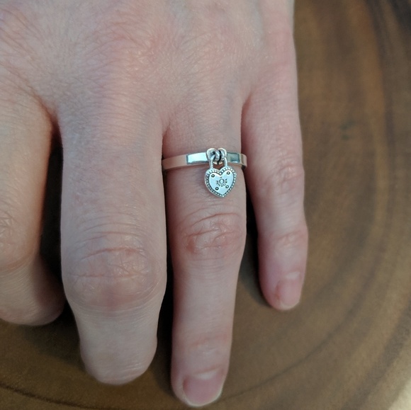 Pandora Heartshaped Padlock Ring 